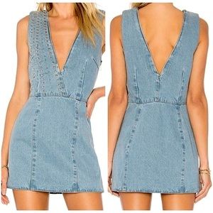 NWT Understated Leather Revolve Denim Studded Mini Dress